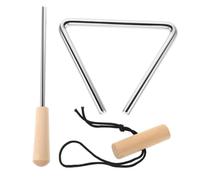 SWOOMEY Iron Triangle for Music Class Handheld Percussion Triangle Bell Striker Orff Iron Bell for School Band