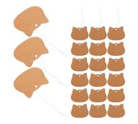 SWOOMEY Kraft Paper Price Tags for Easy Labeling and Pricing 100pcs Writable with Elastic String Cute Khaki Kraft Paper Tags with String Attached for Retail Clothing Pricing