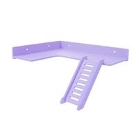 SWOOMEY L-shaped Hamster Climbing Ladder Platform Made from Wood Plastic Composite for Small Animals and Parrots, for Workout and Playing in Cage Accessories with Delicate Appearance
