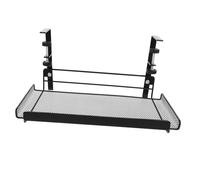 SWOOMEY Large Adjustable Black Metal under Shelf Storage Basket Clamp on Desk Organizer for Home Office under Desk File and Stationery Storage