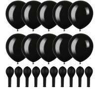 SWOOMEY Latex Balloons Safe to Use and Easy to Assemble Black for Party Decorations 100pcs Suitable for Indoor and Outdoor Events, for Birthday Parties and Festival Balloon Displays
