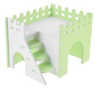 SWOOMEY Light Green Guinea Pig Hideout House with Ramp Pvc Multipurpose Tunnel for Small Animals Rat Hide and Relax Habitat