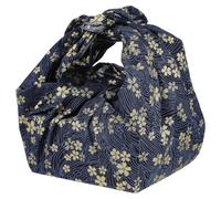 SWOOMEY Lunch Box Wrapping Cloth Japanese Box Packaging Cloth Blue Cherry Blossom 70X70Cm Cotton Fabric for Bento Wrap and Food Presentation