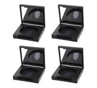 SWOOMEY Makeup Containers Cosmetic Storage Eyeshadow Cases Black 4pcs Plastic Lightweight Blush Case with No Odour for Women and Girls for Daily Life and Travel