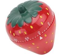 SWOOMEY Mechanical Kitchen Timer Strawberry Shaped Baking Timer with Alarm, Plastic and Metal Material, for Frying and Habit Training in Home Cooking