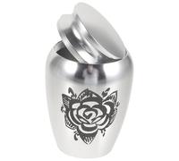 SWOOMEY Memorial Ashes Holder Alloy Lightweight Portable Mini Cremation Urn with Smooth Lines for Human Ashes Suitable for Funeral and Remembrance Purposes