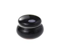 SWOOMEY Mini and Travel Cream Ceramic Makeup Portable Storage Tank Sealed Bottle with Smooth Inner Surface Ingenious Cover for Black, 4.6x2.7x3.5cm Stuffs