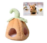 SWOOMEY Mini Warm Pet Bed for Small Animals and Squirrels in Pumpkin Shape, Cotton and Plush Material, Multi-purpose Sleep Cushion Pad Suitable for Places You Want to Keep Clean