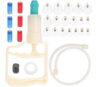 SWOOMEY Multi-Function Vacuum Cupping Set for Body Care with 18 Plastic and Rubber Cups, Household Vacuum Cupping Jar Designed to Dispel Wind and Dampness, Portable and Easy to Use