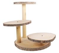 SWOOMEY Multi Tiered Wooden Cupcake Holder Rustic Cake Stand for Wedding and Gathering Displays