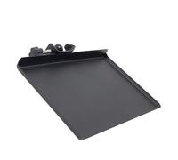 SWOOMEY Multifunctional Microphone Stand Clamp-on Tray Holder for Live Broadcast and Control Room, Iron Microphone Storage Rack with Sound Card Tray, Black, Holding Small Accessories