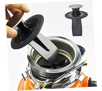 SWOOMEY Multifunctional Sink Sealer and Strainer with Kick Out Durable Water Plug for Kitchen Waste Disposer Versatile Sink Drain Stopper Compatible with Basins Black