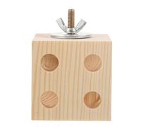 SWOOMEY Parrot Wooden Block for Bird Cage Decoration and Brain Intelligence Development, Natural Beige Wood Interactive Foraging Suitable for Parrots and Birds