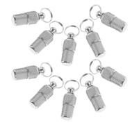 SWOOMEY Pet Id Tag Lightweight 10pcs Cylinder Silver Stainless Steel Anti-Lost Nameplate with Smooth Surface and Reduced Friction, Lessens Neck Burden for Dogs and Cats for Collar Use