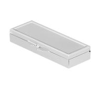 SWOOMEY Pill Organizer Keychain Portable Stainless Steel Rectangular Large Capacity Water-Proof Design with Medicine Storage and Candy Organising and for Anywhere