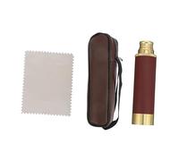 SWOOMEY Pirate Retro Stretch Single Binoculars Lightweight High Magnification Monocular for Cosplay Travel in Coffee Color with Storage Bag