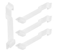 SWOOMEY Plastic Storage Bin Clips Container Support Accessories 4pcs for Stability Assurance and Stacking Support, White for Home and Office Organizing