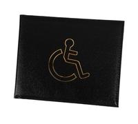SWOOMEY Portable Disabled Certificate Holder Card Protective Cover with Oil Wear Resistant Sleeve Forgery Disabled Certificate Organizer for Office Staff Teachers Security Students and