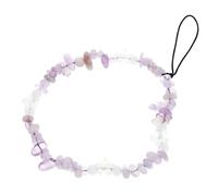 SWOOMEY Purple Crystal Phone Chain Beaded Phone Charm with Handmade Beading, Versatile Bohemian Style Accessory for Women, Unique Design and Chic Appearance for Everyday Use