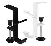 SWOOMEY Purse Hanger Hooks Aluminium Alloy Construction with Screw Adjusting Mechanism 2pcs Robust Design for Table Edge for Schoolbag and Handbag, for Desk Use and Space Management