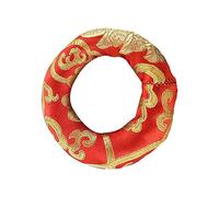 SWOOMEY Red Cotton Cloth Singing Bowl Pad with Fine Workmanship Practical Sound Bowl Cushion for Meditation Diameter 18Cm