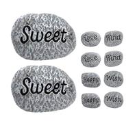 SWOOMEY Resin Decorative Pebbles Easy to Use 10pcs Mini Stones for Decorating Ponds and Making for Aquarium and Garden Rocks Outdoor Landscaping for Fish Tank Decor and Plant Pots