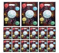 SWOOMEY Retro Disco Party Bags Simple Colour Packaging Bags 50pcs with Handle, Pearlescent Coating, Foldable Design, Proper Capacity, for Holiday and Shopping Use for Candy and Goodies