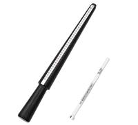 SWOOMEY Ring Sizer Stick for Finger and Ring Size Measurement Black Plastic Jeweler Size Gauge Tool with Smooth Edges Practical and Safe to Use