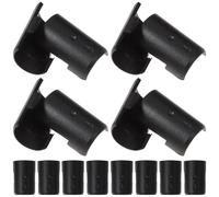 SWOOMEY Shelf Clips, 32 Pairs Black Anti-Static for Abs Fits 19 Mm Diameter Post, Secure Locking Plastic Shelving Sleeves Wire Shelving for Metal Rack Organising and Storage