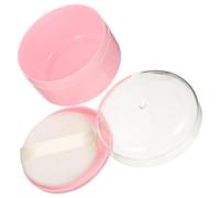 SWOOMEY Small Powder Puff Box Empty Powder Puff Container with Synthetic Sponge and Plastic Material Easy to Dry and Operate Pink Color for Travel Use