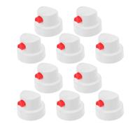 SWOOMEY Spray Paint Nozzles for Aerosol Cans 10Pcs White Wide Fan Caps Designed for Graffiti Art and Automotive Touch-Up Versatile Spray Pattern