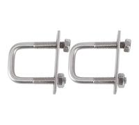 SWOOMEY Square Clamp Screw Damper for Securing and Cables 2pcs Stainless Steel U-Shaped M6x25x62 with Easy to Loosen Screw in Automotive and Electronic Applications