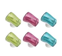 SWOOMEY Toothbrush Covers Toothbrush Caps 6pcs with Cup Protecting from Contamination, Easy to Install Random Color Bathroom Accessories for Home Use