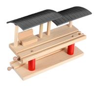 SWOOMEY Train Station Platform Wooden Safe and Sturdy Double-deck and for Building Accessory Interactive Play DIY Train Track Scenes