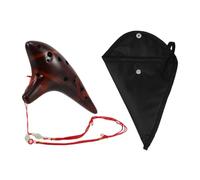 SWOOMEY Twelve-hole Alto C Key Ocarina Music Instrument for Children and Beginners Made of Ceramic Clay with Beautiful Sound and Easy to Learn, Flute for Practice and Performance Random Random Color