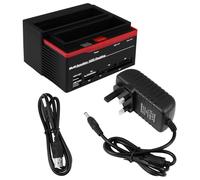 SWOOMEY Two-disk Assembly Installation Plastic Plug-in Tool-free Direct Hard Drive Docking Station Hub USB 3.0 Material Fast Data with Compatible with 2tb and 6tb Hdd and SSD for