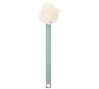 SWOOMEY Two-in- Bath Tool with Wooden Handle Brush and Fine Mesh for Back and Body, Deep Cleaning and Skin Elasticity Improvement, Long Handle with Massage Brush Head for Shower