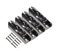 SWOOMEY Ukulele Bass Guitar Bridge Saddle Metal Guitar Bridge Parts 4 Pieces Set