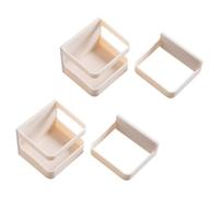 SWOOMEY Umbrella Rack 2Pcs Wall-Mounted Draining Storage Rack with Beige ABS Tray for Hallway and Bathroom 2.79X2.36X2.36In Home Use