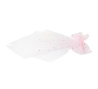 SWOOMEY Veil Accessories Not Gauze Pink Hair and Bowknot Hairpin with Elegant Pearl Material, that Stay Will Pull Hair, for Head Parties and Cosplay