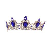 SWOOMEY Vintage Crown Headdress in Baroque Queen Style Featuring Vintage Rhinestone Tiara Design for Medieval Costume Events Weddings Halloween Cosplay Adds Elegance to Bride Hair Jewelry