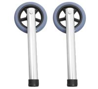 SWOOMEY Walker Replacement Wheels Sturdy Rubber Rollator Accessories 2pcs Aluminium Alloy Front Caster Lightweight Easy Assembly for Practical Walker Use
