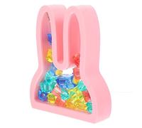 SWOOMEY White Ceramic Toothbrush Holder Rabbit Shape Abs Keepsake Box, First Tooth Holder and Teeth Saver for Children, Pink Creative Appearance
