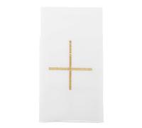 SWOOMEY White Embroidered Church Altar Cloth Purificator for Communion and Mass, Multi-Purpose Linen Cloth with Embroidered Edges, Suitable for Church Sacramental Services and Ceremonies