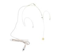 SWOOMEY Wired Headset Microphone for Voice Amplifier and Foldable Plastic Frame with Comfortable Head-mounted Design, Professional Beige Condenser Vocal Mic for Lectures and Teaching