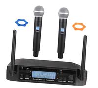 SWOOMEY Wireless Microphone System Uhf Handheld Cordless Mic Beta58a Dual Channel with Receiver for Karaoke Singing Outdoor and Stage Use Uk Plug Ac230v