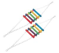 SWOOMEY Wood Parrot Parrot Hanging Bridge Bite Resistant Design Can Be Hung on Cage Sturdy Wooden Material 2 Pieces Set Bird Cage Accessories