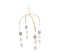 SWOOMEY Wooden Beads Crib Mobile Hanger with Balls Nordic Style Bear Wind Chime Decor for Crib for Developing Motor Skills and Enhancing Attention