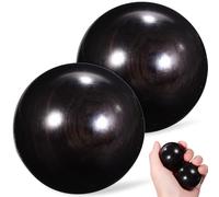 SWOOMEY Wooden Massage Balls with No Acute Edges 2pcs Hand Exercise Balls 4.0cm Diameter for Relaxation