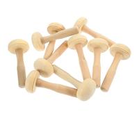 SWOOMEY Wooden Mushroom Ink Roller 10Pcs for Printmaking Craft Smooth Wood Handle for Artists and DIY Painting Supplies